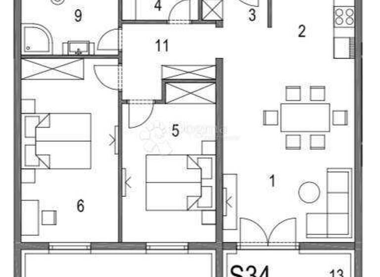 Wohnung zum Kauf 222.090 € 3 Zimmer 74 m² 2. Geschoss Klinca Sela