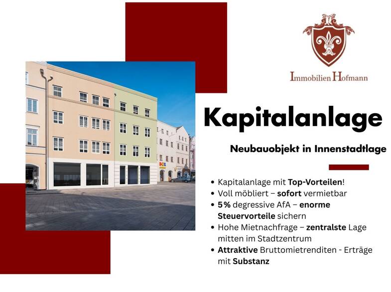 Wohnung zum Kauf - Neubau 200.850 € 1 Zimmer 44,6 m² 1. Geschoss Eggenfelden Eggenfelden 84307