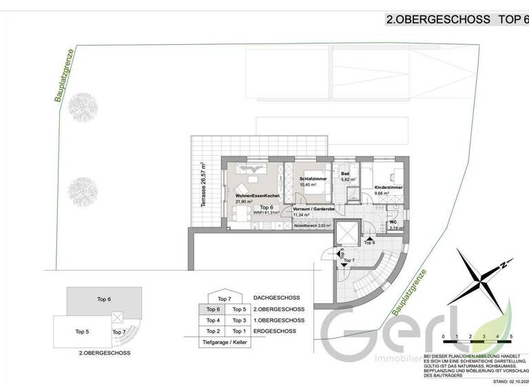 Terrassenwohnung zum Kauf - Erstbezug provisionsfrei 493.500 € 3 Zimmer 61,7 m² Wals-Siezenheim 5071