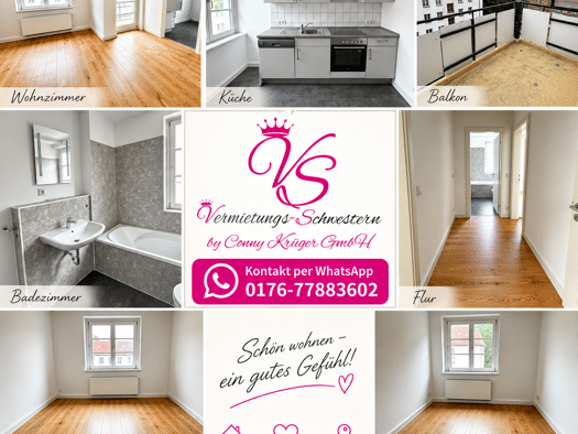 Wohnung zur Miete 380 € 3 Zimmer 60,7 m² 3. Geschoss frei ab sofort Cranachstraße 1 Lutherviertel Chemnitz 09126