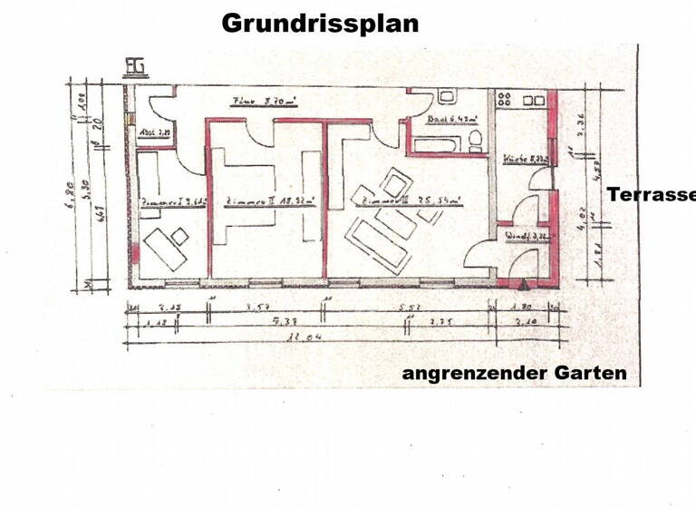Wohnung zur Miete 1.180 € 3 Zimmer 88 m² EG Durlach Karlsruhe 76227