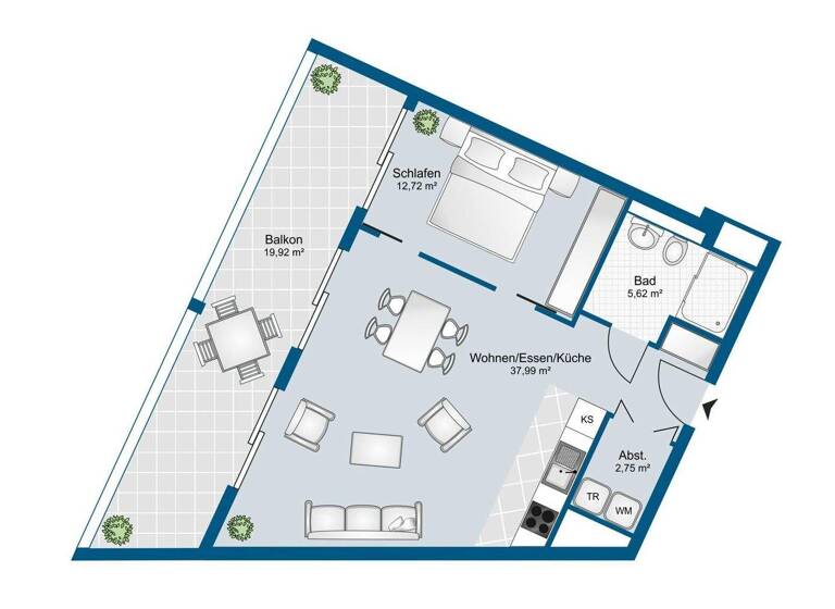 Wohnung zum Kauf provisionsfrei 352.500 € 2 Zimmer 69 m² 1. Geschoss Darme Lingen 49808