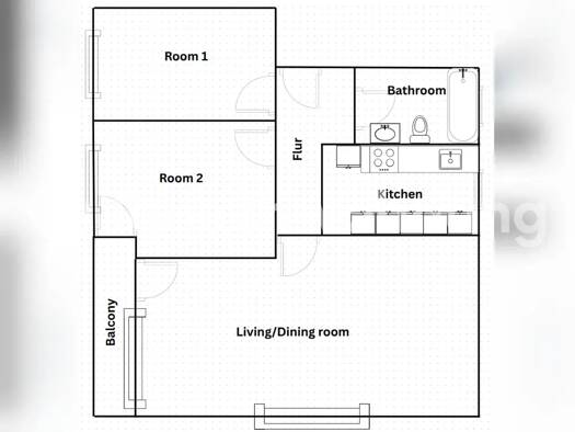 Wohnung zur Miete Tauschwohnung 650 € 3 Zimmer 75 m² 2. Geschoss Köndringen Teningen 79331