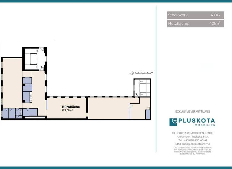 Bürofläche zur Miete 11,93 € 3 Zimmer 421 m² Bürofläche Wien 1030