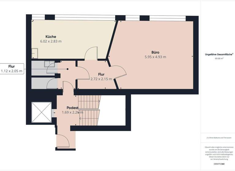 Wohnung zum Kauf 159.000 € 2 Zimmer 62,2 m² Rottenburg 72108