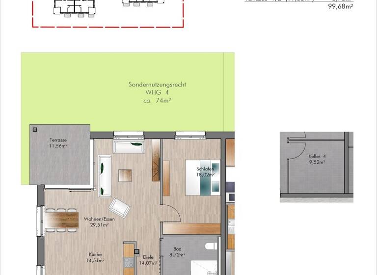 Wohnung zum Kauf - Erstbezug provisionsfrei 403.000 € 2 Zimmer 99,7 m² Nunkirchen Wadern 66687