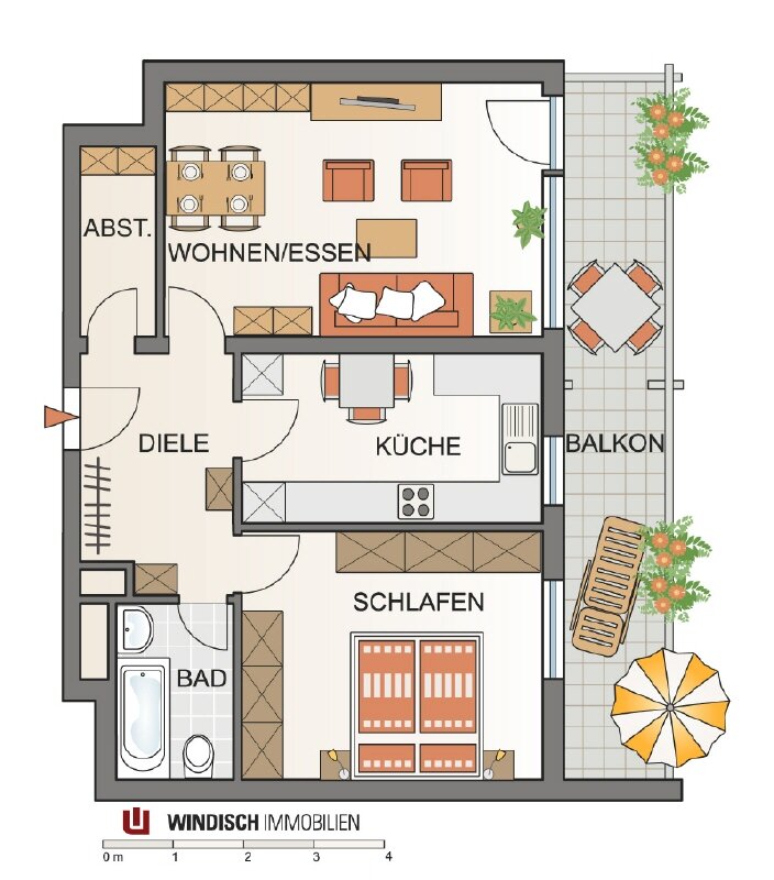 Wohnung zur Miete 1.020 € 2 Zimmer 64 m²<br/>Wohnfläche 2.<br/>Geschoss Gröbenzell 82194