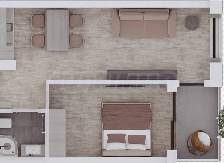 Studio zum Kauf 87.800 € 2 Zimmer 54,2 m² Sunny Beach