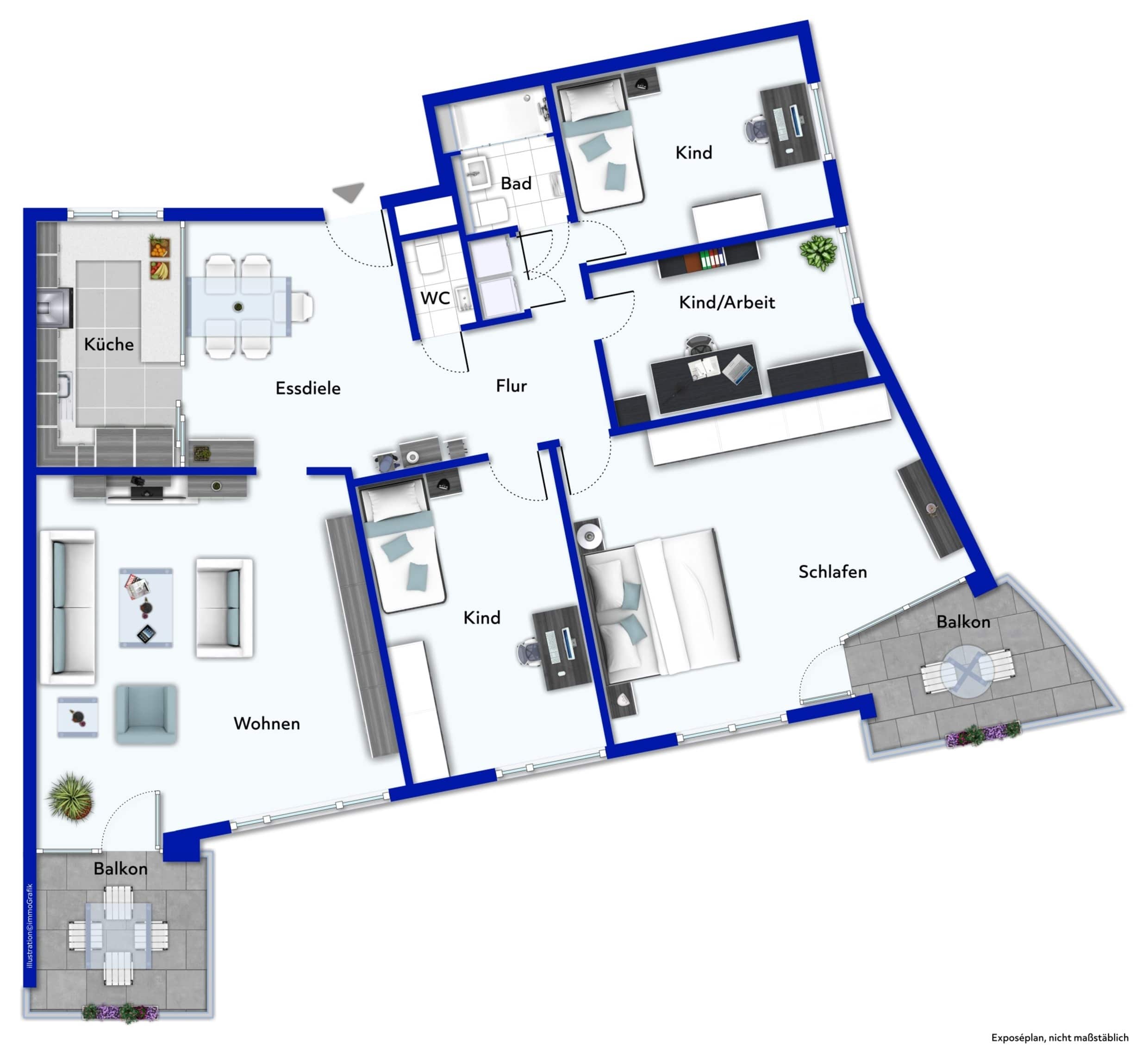 Wohnung zum Kauf 399.000 € 5,5 Zimmer 124,3 m²<br/>Wohnfläche Wasserberg - Nord / Rauher Kapf Böblingen 71032