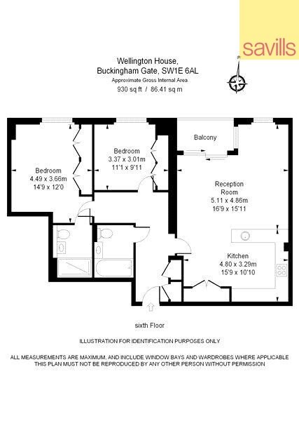 Wohnung zum Kauf provisionsfrei 1.941.225 € 3 Zimmer 86,4 m²<br/>Wohnfläche BUCKINGHAM GATE 70 City of Westminster SW1E 6AL