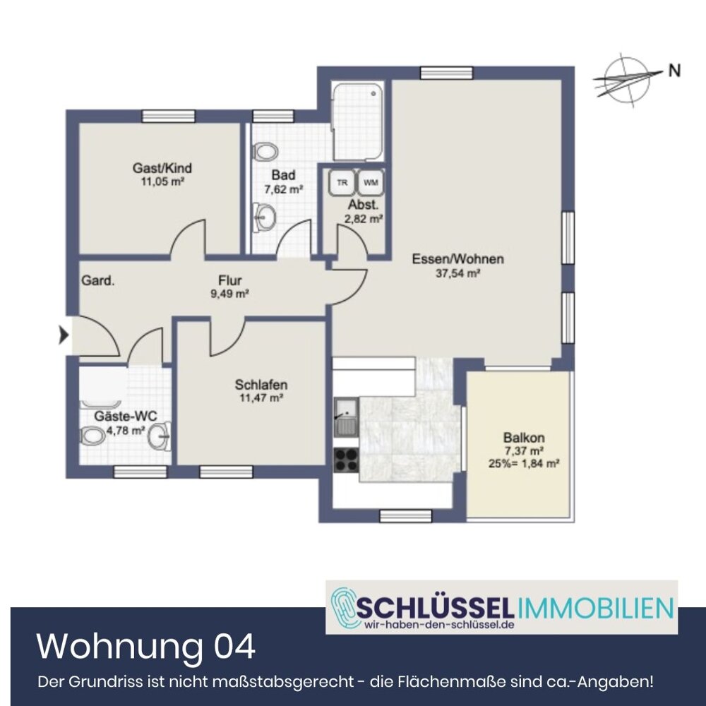 Wohnung zum Kauf 349.000 € 3 Zimmer 84 m²<br/>Wohnfläche Cloppenburg Cloppenburg 49661