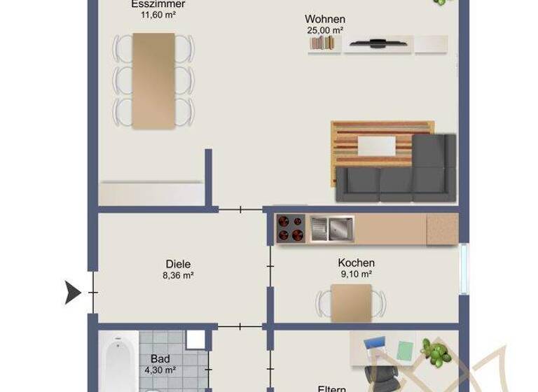 Wohnung zum Kauf 259.000 € 4 Zimmer 89,5 m² 2. Geschoss Neu Schwachhausen Bremen 28213