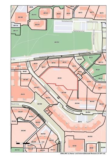 Grundstück zur Versteigerung provisionsfrei 302 € 8.251 m²<br/>Grundstück Taklerring Groß Klein Rostock 18109