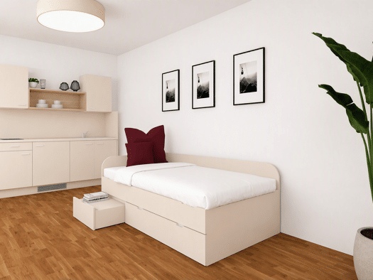 Wohnung zur Miete - Erstbezug 555 € 1 Zimmer 33,6 m² Geschoss 3/3 frei ab 01.12.2026 Magnolienweg Rain Rain 86641