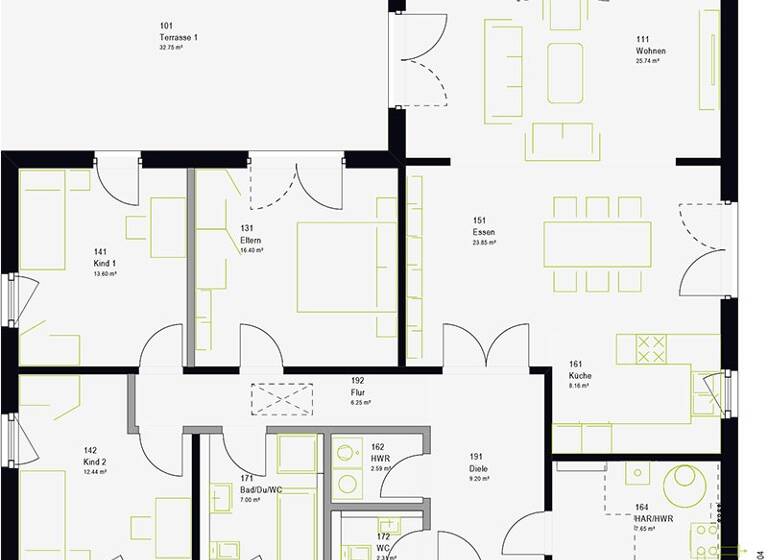 Bungalow zum Kauf provisionsfrei 531.109 € 4 Zimmer 135 m²<br/>Wohnfläche 800 m²<br/>Grundstück Giebelstadt Giebelstadt 97232