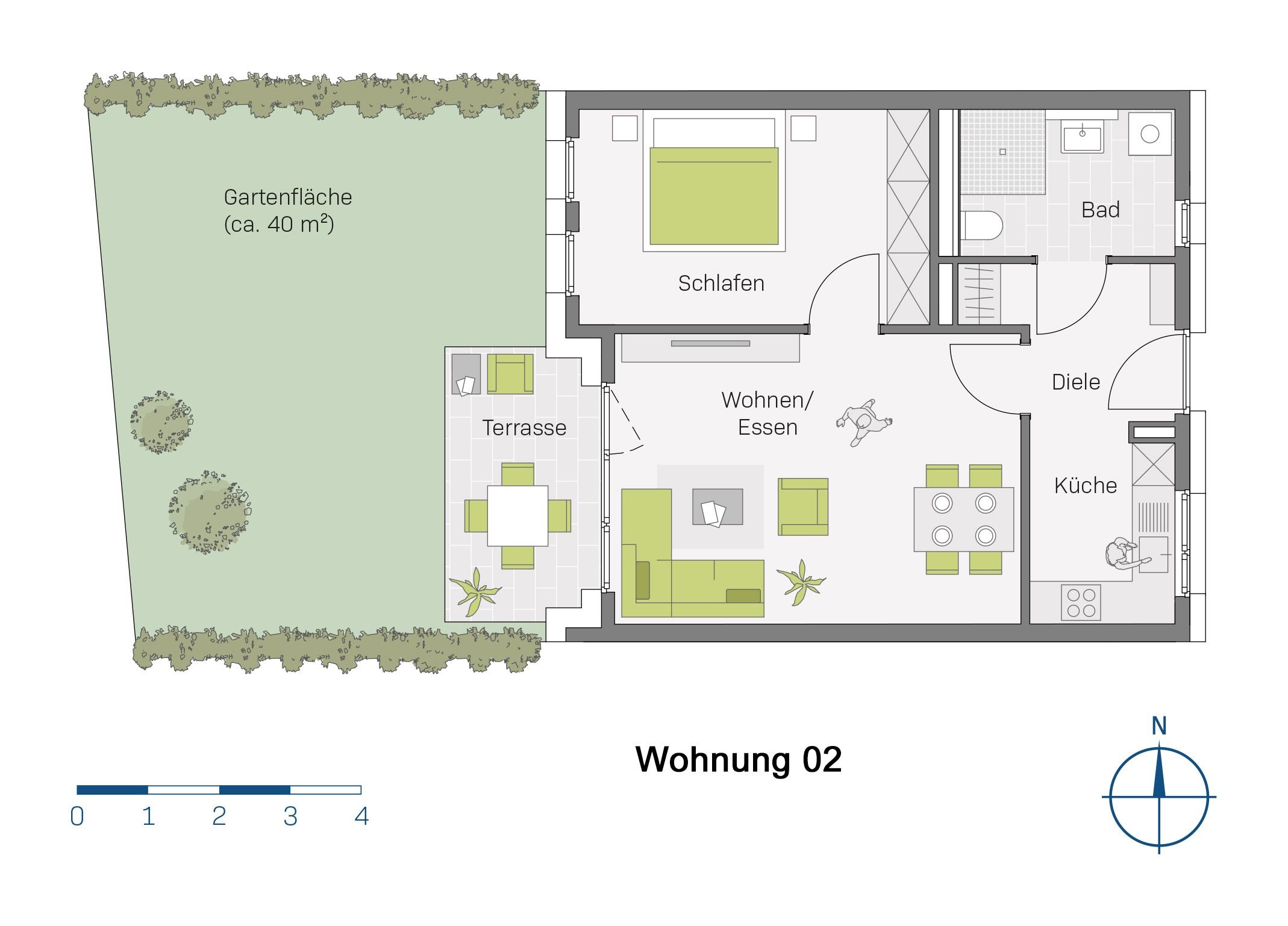 Wohnung zum Kauf 319.700 € 2 Zimmer 59,2 m²<br/>Wohnfläche Niederweiler Müllheim 79379