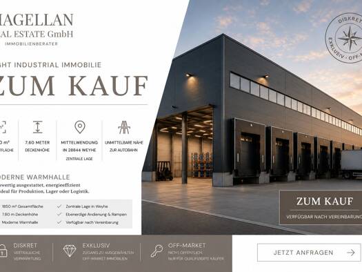Lagerhalle zum Kauf 1.650.000 € 1.865 m² Lagerfläche Dreye Weyhe 28844