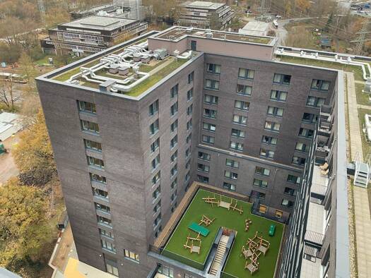 Wohnung zur Miete - Erstbezug 2.074 € 3 Zimmer 80,1 m² 15. Geschoss Hebebrandstr. 2 Barmbek-Nord Hamburg 22297