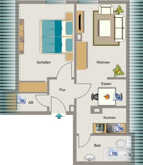 Wohnung zur Miete 335 € 2,5 Zimmer 39,3 m²<br/>Wohnfläche 2.<br/>Geschoss 01.12.2024<br/>Verfügbarkeit Wiesenstraße 20 Baukau - West Herne 44653