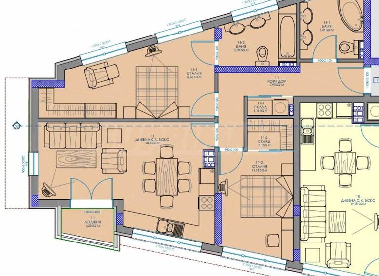 Wohnung zum Kauf 234.788 € 3 Zimmer 107,5 m² Sofia