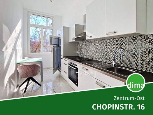 Wohnung zur Miete 1.000 € 2 Zimmer 68,4 m² 2. Geschoss Chopinstraße 16 Zentrum-Ost Leipzig 04103