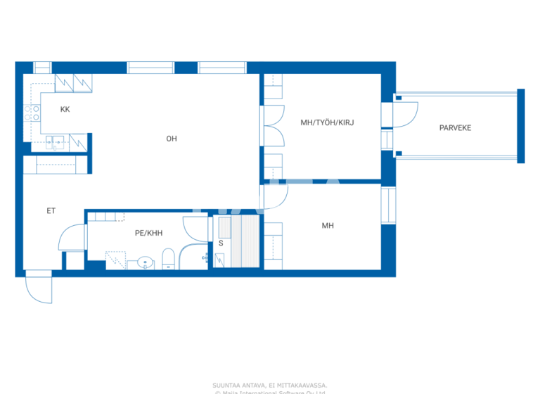 Studio zum Kauf 149.000 € 3 Zimmer 74 m² 3. Geschoss Kallenkatu 1 Tornio 95400