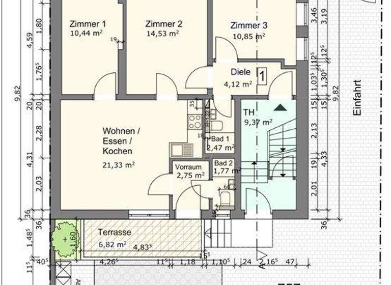 Wohnung zum Kauf 299.000 € 4 Zimmer 70 m² 2. Geschoss frei ab sofort Großauheim Hanau 63457