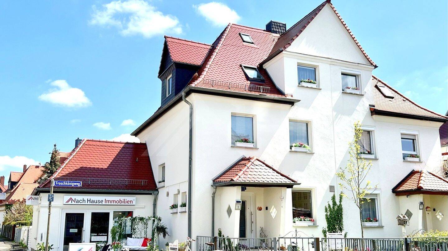 Zwei Generationen, ein Zuhause ... Einzigartiges Doppelhausensemble mit Gewerbeeinheit im Herzen von Leipzig-Marienbrunn