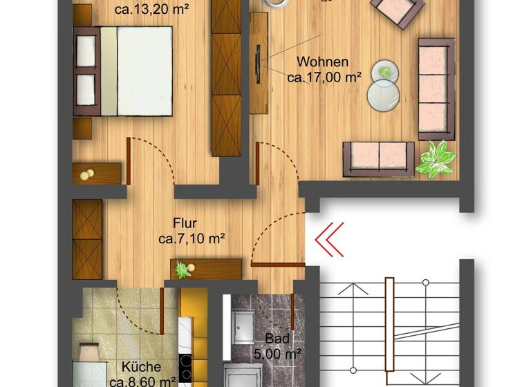 Wohnung zum Kauf als Kapitalanlage geeignet 155.000 € 2 Zimmer 55 m² Altenberger Platz 18 Tolkewitz/Seidnitz-Nord Dresden 01277