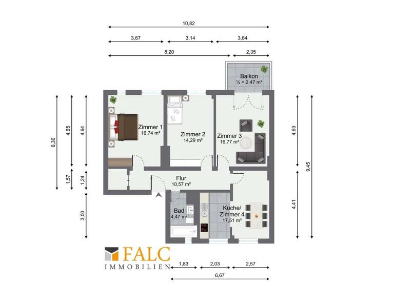 WG-Zimmer zum Kauf provisionsfrei 495.000 € 3 Zimmer 82,8 m² 1. Geschoss Prenzlauer Berg Berlin 10407
