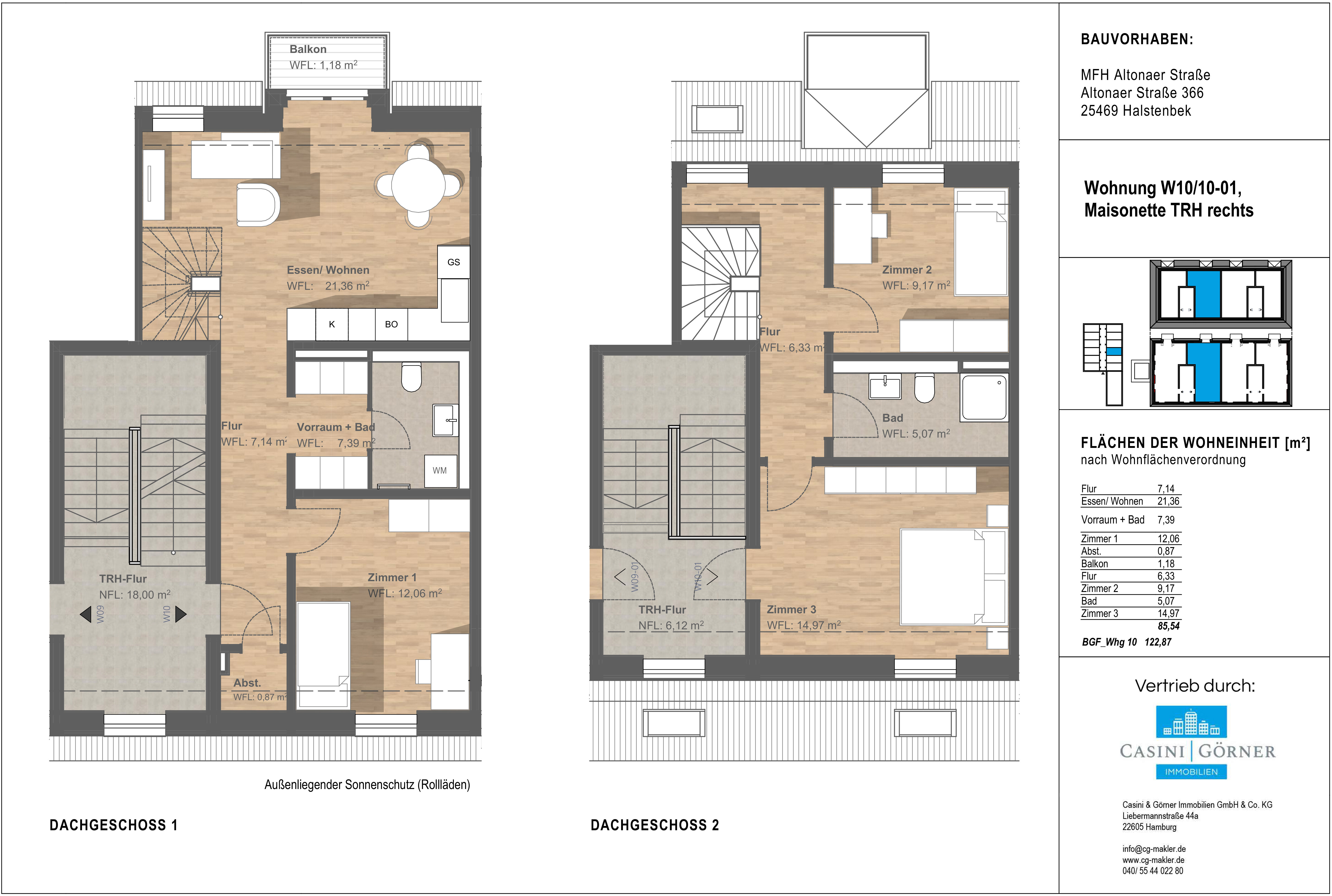 Maisonette zum Kauf provisionsfrei 529.000 € 4 Zimmer 86 m²<br/>Wohnfläche 2.<br/>Geschoss Halstenbek 25469