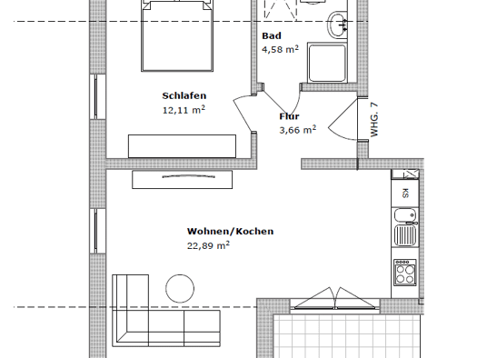 Wohnung zum Kauf - Erstbezug provisionsfrei 363.000 € 2 Zimmer 48 m² 2. Geschoss Hallbergmoos Hallbergmoos 85399