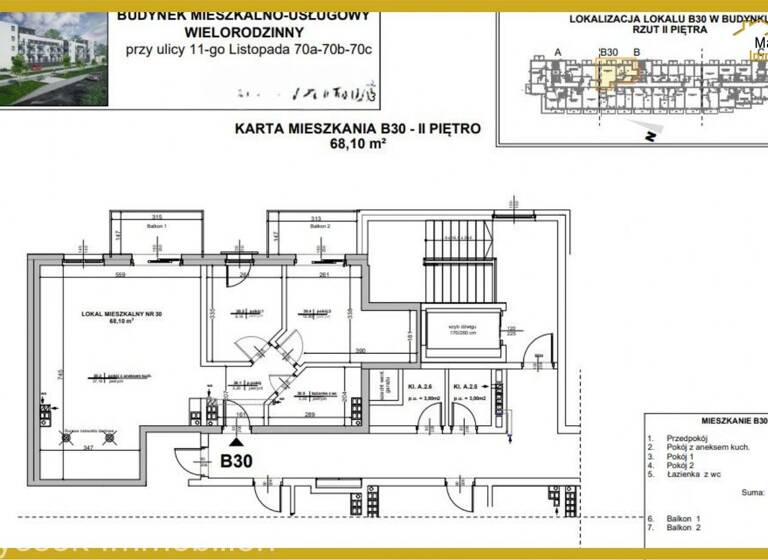 Wohnung zum Kauf - Erstbezug 254.000 € 3 Zimmer 68,1 m² 2. Geschoss frei ab sofort Swinoujscie [Swinemünde] 72-600