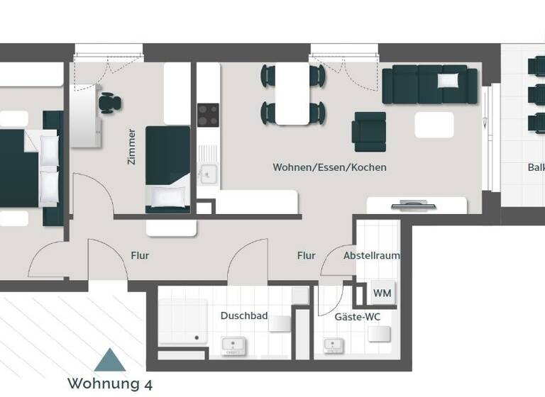 Wohnung zum Kauf - Erstbezug provisionsfrei 435.500 € 3 Zimmer 80 m² 2. Geschoss Bad Säckingen 79713