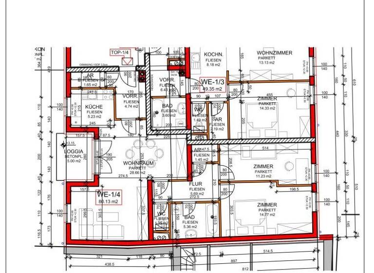 Wohnung zur Miete 919 € 3 Zimmer 80,7 m² 1. Geschoss Hauptplatz Hofstetten 3202