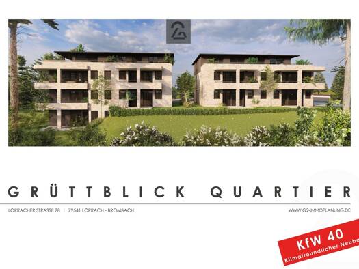 Terrassenwohnung zum Kauf - Neubau provisionsfrei als Kapitalanlage geeignet 529.000 € 3 Zimmer 99,9 m² Lörracherstrasse 78 Brombach Lörrach 79541