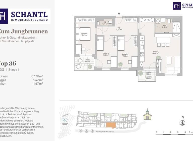 Wohnung zum Kauf - Erstbezug 404.000 € 4 Zimmer 87,8 m² 3. Geschoss Hauptplatz Mistelbach 2130