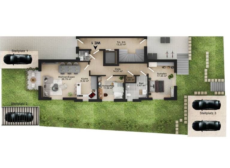 Wohnung zum Kauf - Erstbezug provisionsfrei 552.000 € 3 Zimmer 92,2 m² EG frei ab 01.04.2027 Bad Honnef 53604