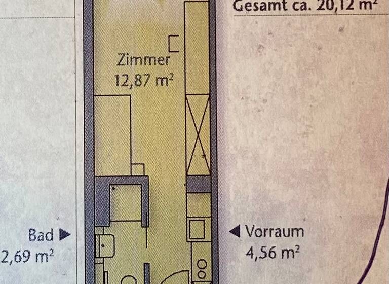 Wohnung zum Kauf provisionsfrei 179.999 € 1 Zimmer 20,1 m²<br/>Wohnfläche 3/4<br/>Geschoss Nägelsbachstraße 23 Innenstadt Erlangen 91052