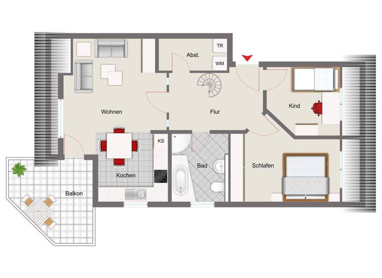 Maisonette zum Kauf 255.000 € 4 Zimmer 88,5 m² 2. Geschoss frei ab sofort Sarstedt 31157
