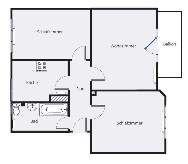 Wohnung zur Miete 826 € 3 Zimmer 69,4 m²<br/>Wohnfläche 1.<br/>Geschoss 01.02.2025<br/>Verfügbarkeit Bertastr. 51 Gleißhammer Nürnberg 90480