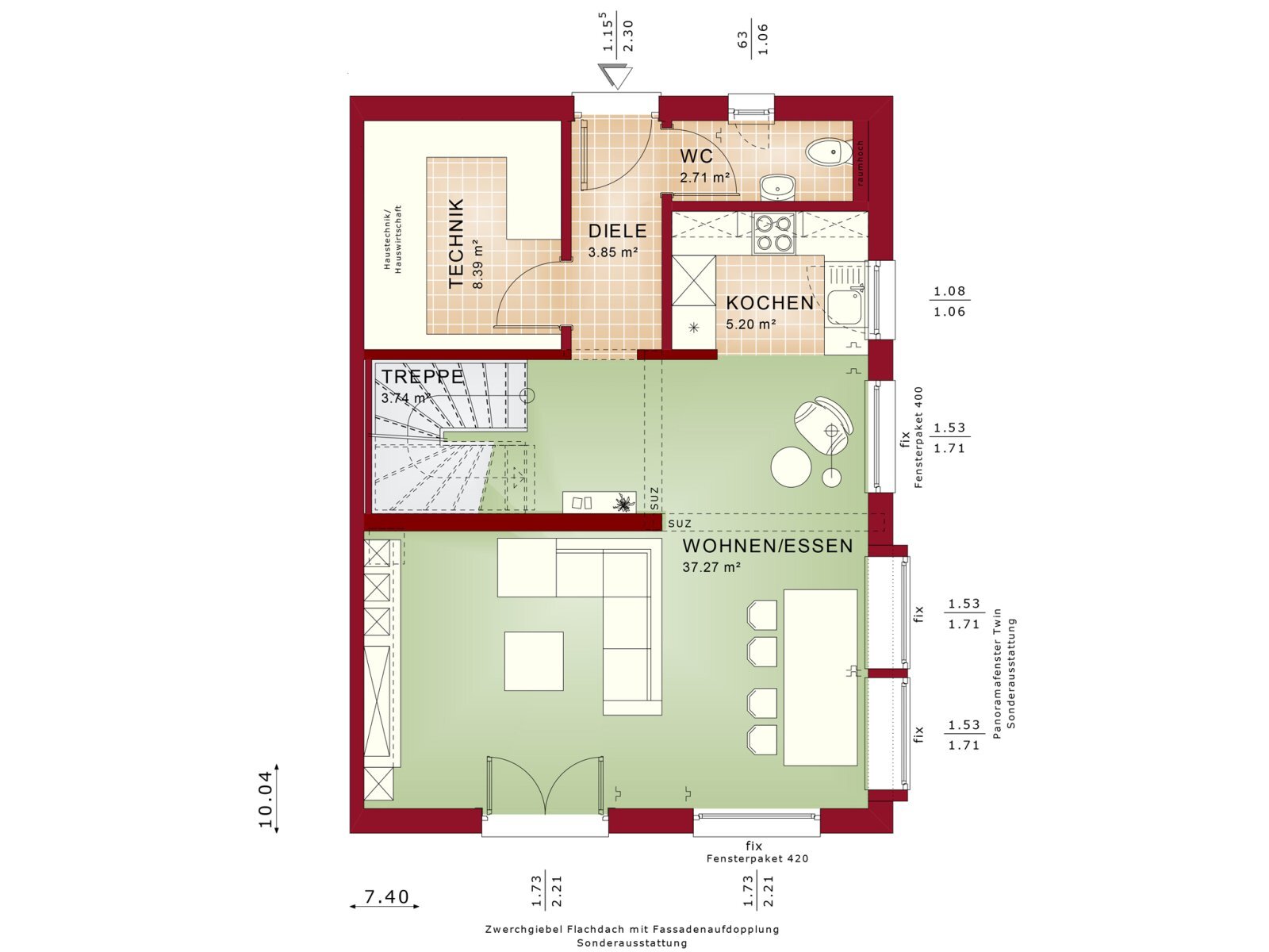 Doppelhaushälfte zum Kauf 558.840 € 5 Zimmer 122 m²<br/>Wohnfläche 389 m²<br/>Grundstück Finkenstraße 10/1 1 Donzdorf Donzdorf 73072