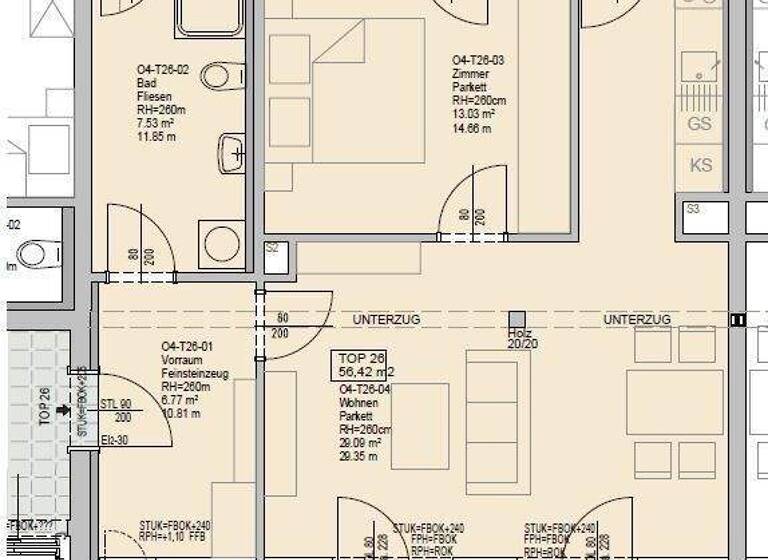Wohnung zur Miete 798 € 2 Zimmer 57 m² 4. Geschoss frei ab 01.04.2026 Gallmeyergasse Eggenberg Graz 8020