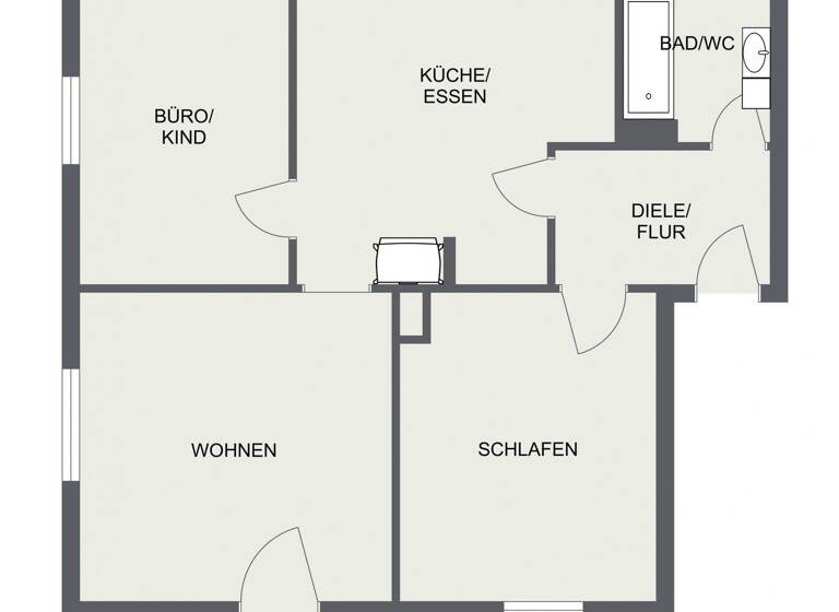Wohnung zum Kauf 115.000 € 3 Zimmer 70 m² 1. Geschoss frei ab sofort Sulzbach-Rosenberg 92237