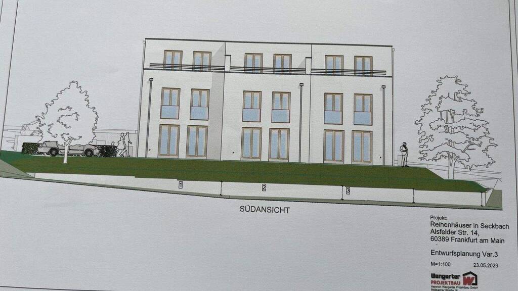 Reihenendhaus zum Kauf - Erstbezug provisionsfrei 995.000 € 5 Zimmer 157 m² 257 m² Grundstück Alsfelder Straße 14 Seckbach Frankfurt -Seckbach 60388
