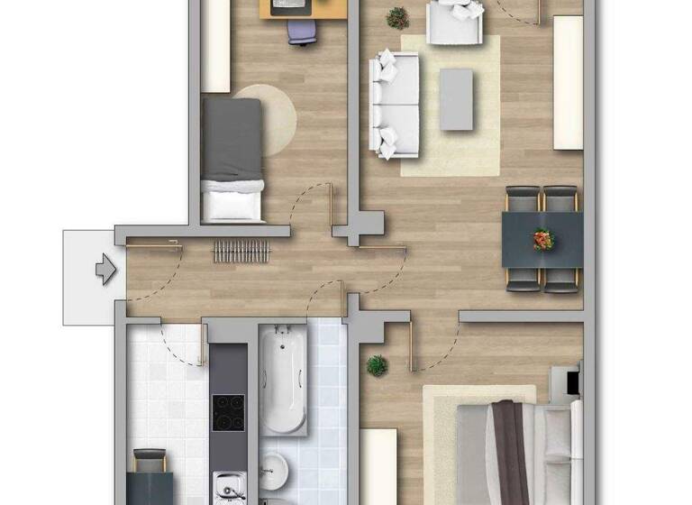 Wohnung zur Miete 309 € 3 Zimmer 61,3 m² 3. Geschoss Nestlerstraße 29 Reichenbrand Chemnitz 09117
