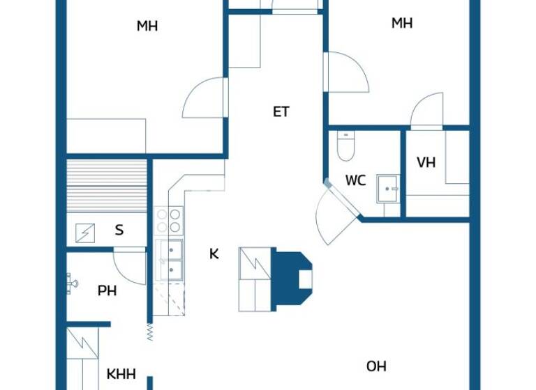 Reihenmittelhaus zum Kauf 149.500 € 3 Zimmer 76 m² 2.808 m² Grundstück Ossinkatu 9 Seinäjoki 60510