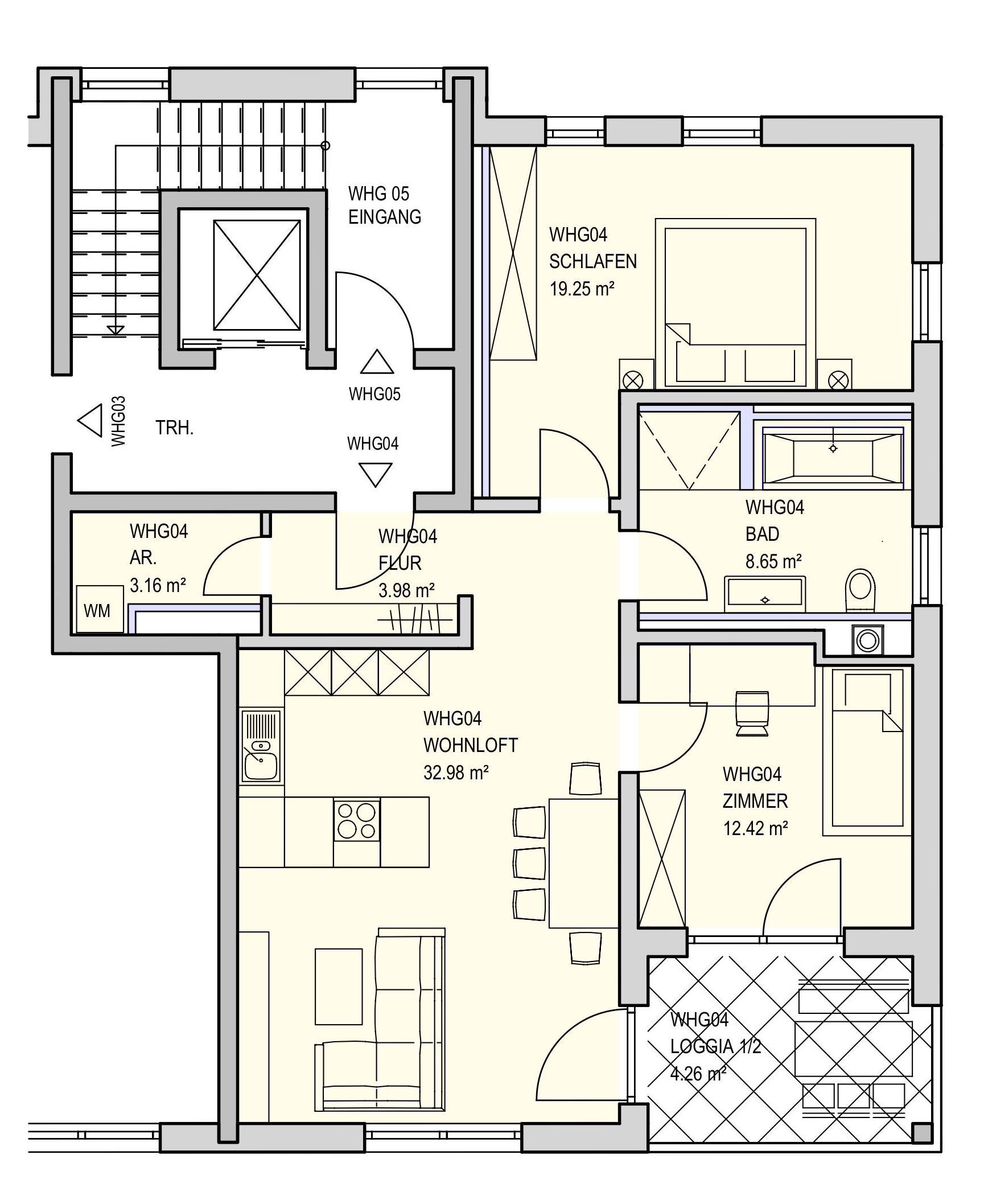 Wohnung zur Miete 1.060 € 3 Zimmer 84,7 m²<br/>Wohnfläche 1.<br/>Geschoss ab sofort<br/>Verfügbarkeit Tüßling Tüßling 84577