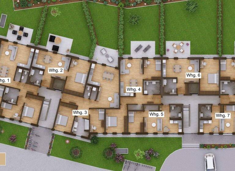 Wohnung zur Miete - Erstbezug 1.650 € 4 Zimmer 98,1 m² EG Rosenberger Straße 4 Sulzbach-Rosenberg Haag in Oberbayern 83527