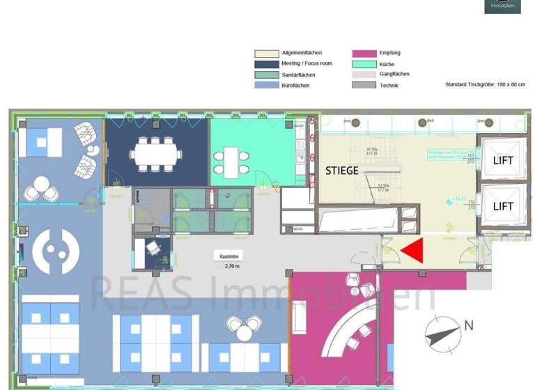 Büro zur Miete 16 € 263 m² Bürofläche Wien 1100